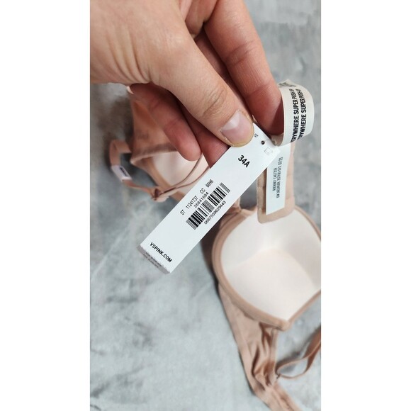 Victoria's Secret PINK 34A Macaron Wear Everywhere Super Push Up Bra NWT - Picture 4 of 4